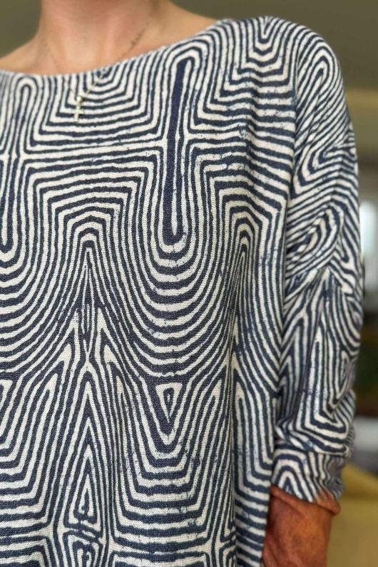 The Classic A Line Fine Knit Retro Navy
